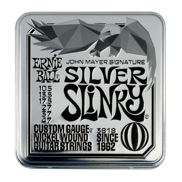 Ernie Ball P03818 JOHN MAYER SILVER SLINKY SIGNATURE ELECTRIC GUITAR STRINGS 3-PACK