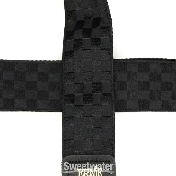 Ernie Ball 5341 Black Checkers Jacquard Classic Guitar Strap Bass Strap