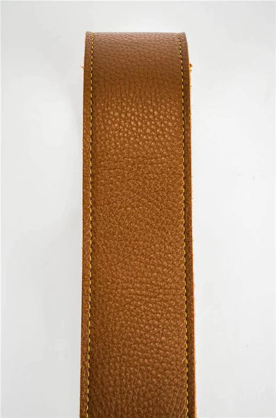 Franklin Strap 4B-CA-G 2.5" Caramel Purist Glove Leather with Leatherette Backing Guitar Strap