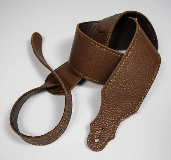 Franklin Strap 4B-CA-G 2.5" Caramel Purist Glove Leather with Leatherette Backing Guitar Strap
