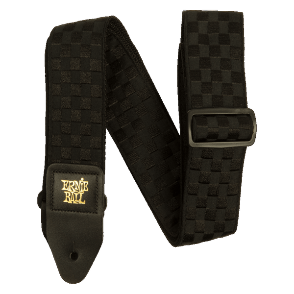 Ernie Ball 5341 Black Checkers Jacquard Classic Guitar Strap Bass Strap