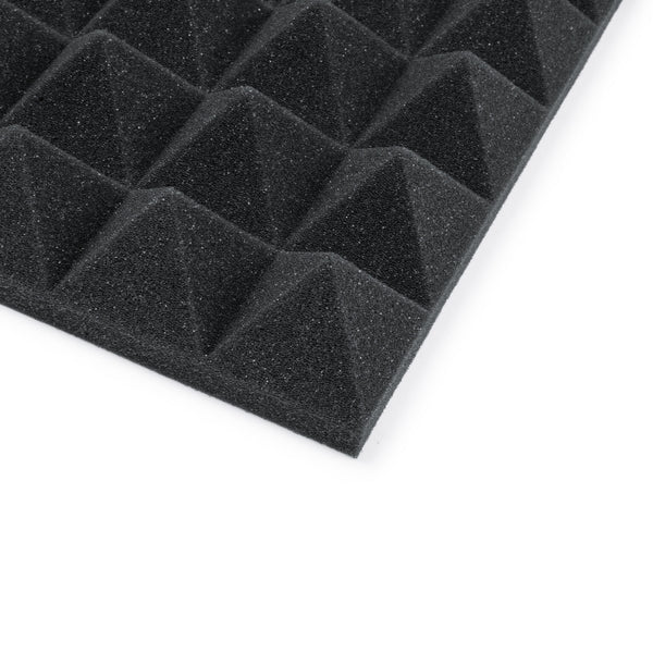 Gator GFW-ACPNL1212PCHA-8PK 8 Pack of Charcoal 12x12" Acoustic Pyramid Panel