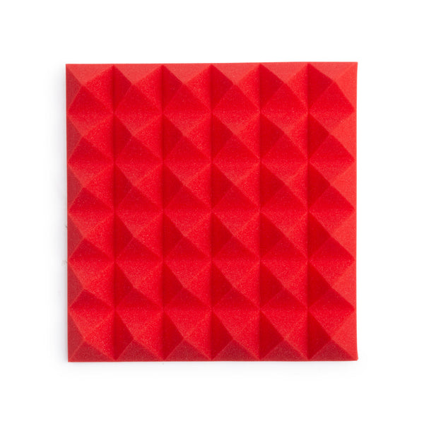 Gator 4 Pack of Red 12x12" Acoustic Pyramid Panel