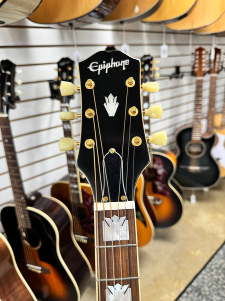 Epiphone J-200 Acoustic Electric Guitar - Aged Vintage Sunburst Gloss