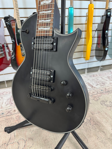 ESP LTD EC-257 7 String Electric Guitar - Black Satin