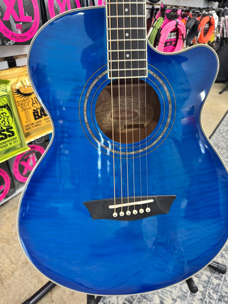 Washburn Festival EA15 - Flame Transparent Blue