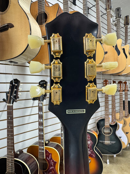 Epiphone J-200 Acoustic Electric Guitar - Aged Vintage Sunburst Gloss