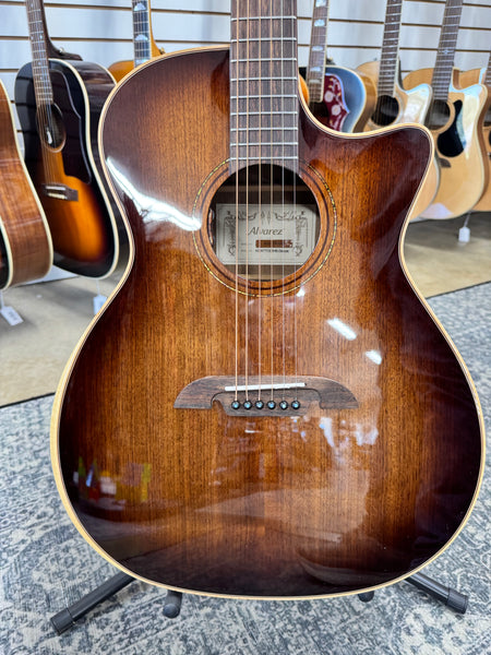 Alvarez AGW77CESHB Deluxe Grand Auditorium Acoustic Electric Guitar - Shadowburst