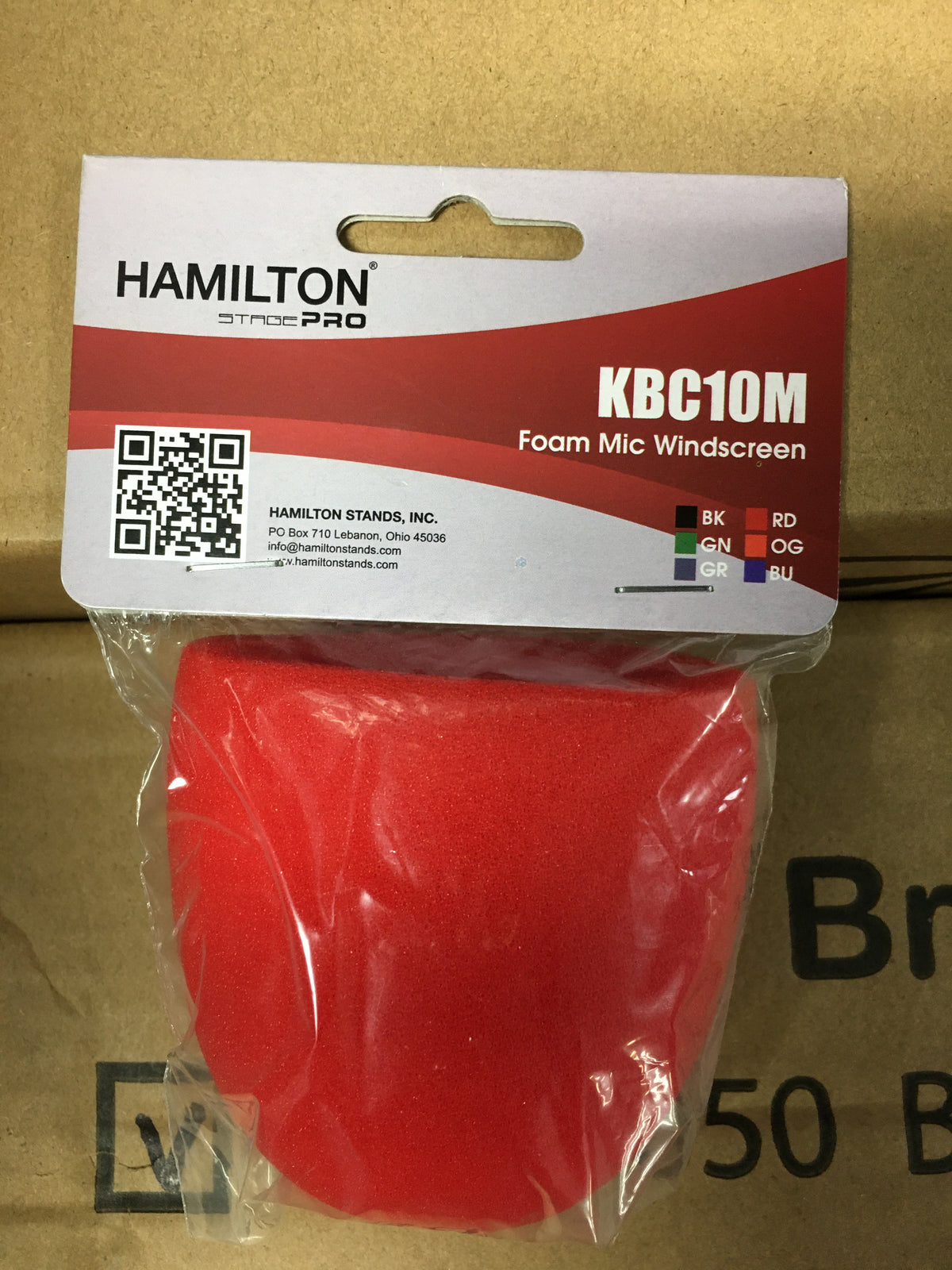 Hamilton KBC10M Foam Mic Windscreen Red