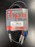 YN1-C-6 6' Y 1/8" - 2 RCA