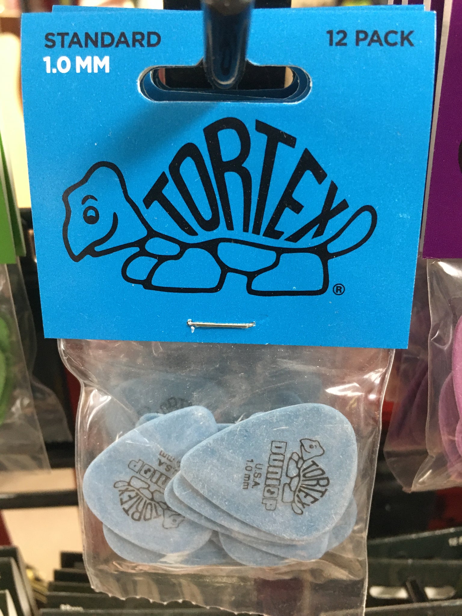 Dunlop 1.0mm Tortex 12 Pick Pack Blue