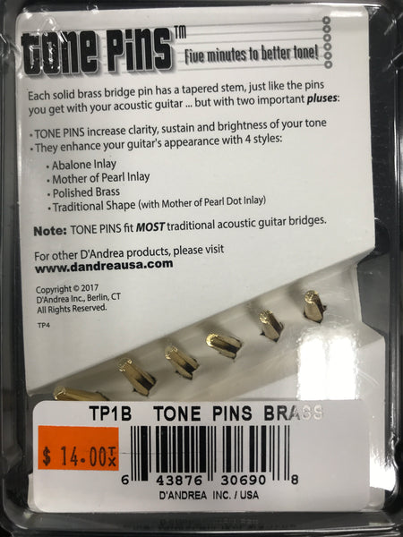 D'Andrea TP1B Tone Pins Brass