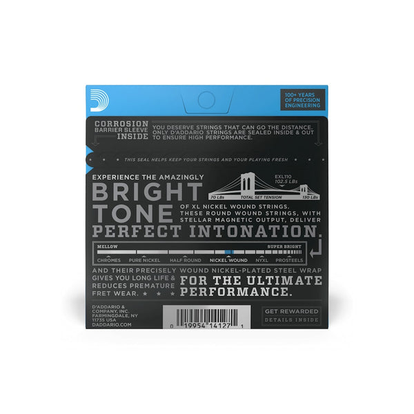 D'Addario EXL110 Nickel Wound Regular Light Electric Guitar Strings, .010 - .046