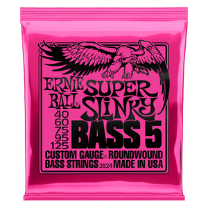 Ernie Ball 2824 Super Slinky 5-String Nickel Wound Electric Bass Strings