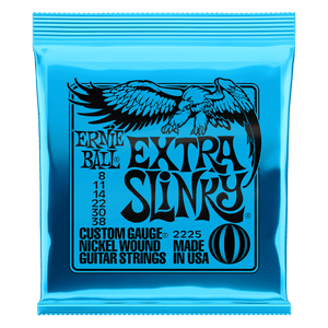 Ernie Ball 2225 Extra Slinky Electric Guitar Strings, .008 - .038