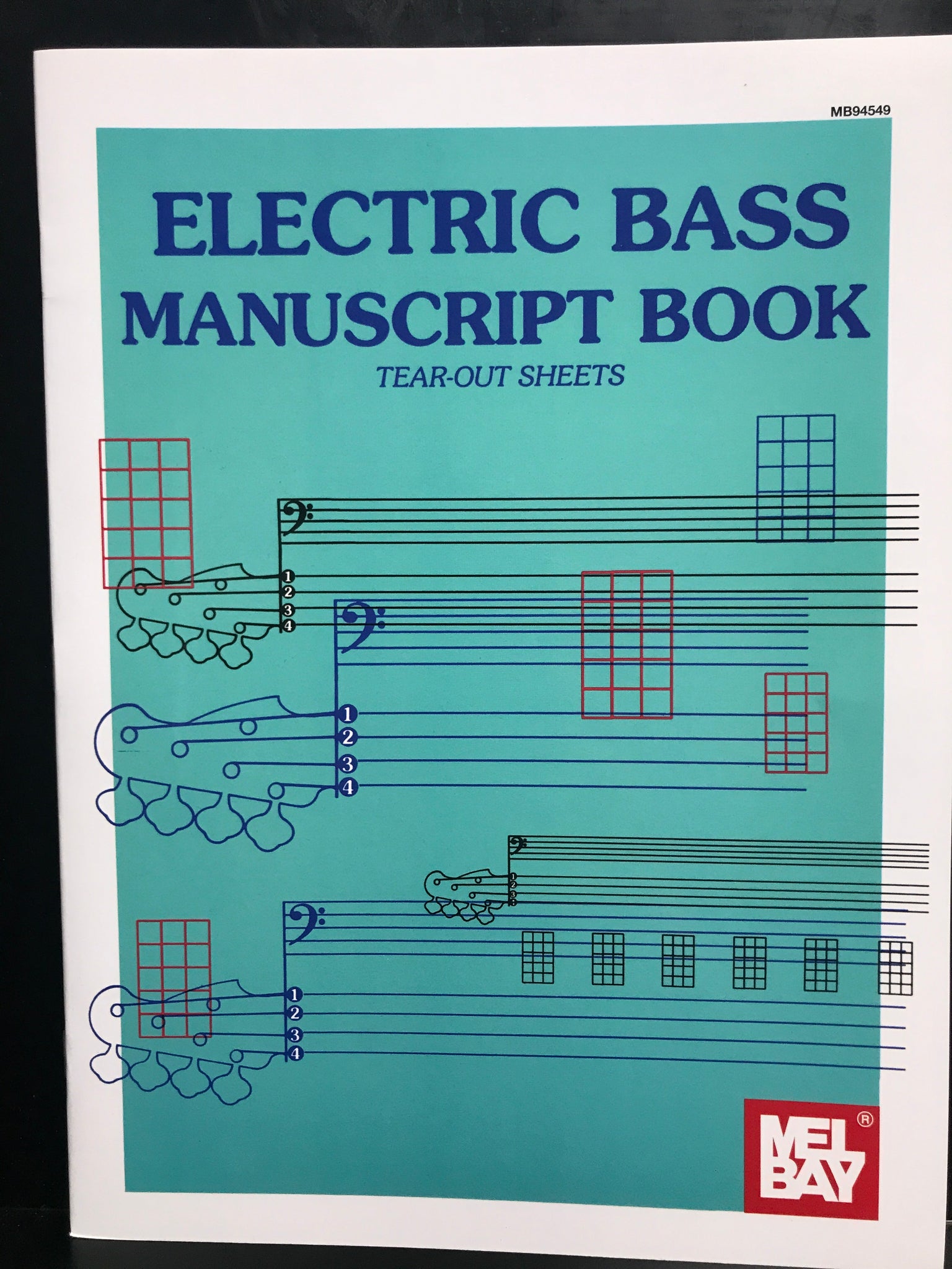 Mel Bay Electric Bass Manuscript Book Tear Out Sheets