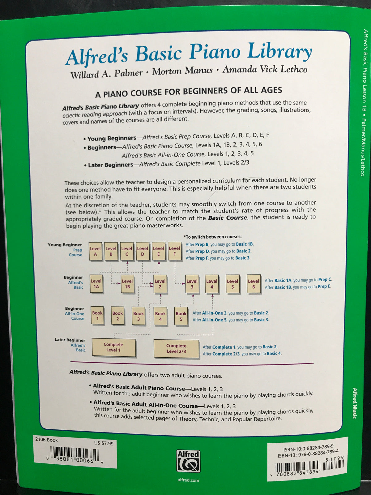 Alfred's Basic Piano Library Lesson Book Level 1B