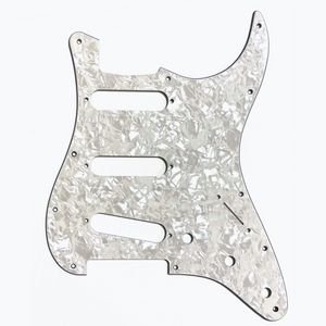Allparts PG-0552-055 11-HOLE PICKGUARD FOR STRATOCASTER® White Pearloid
