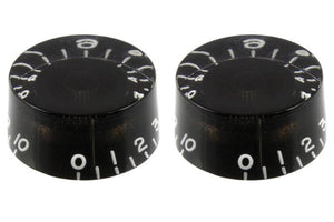 Allparts PK-0130-023 SET OF 2 VINTAGE-STYLE SPEED KNOBS Black