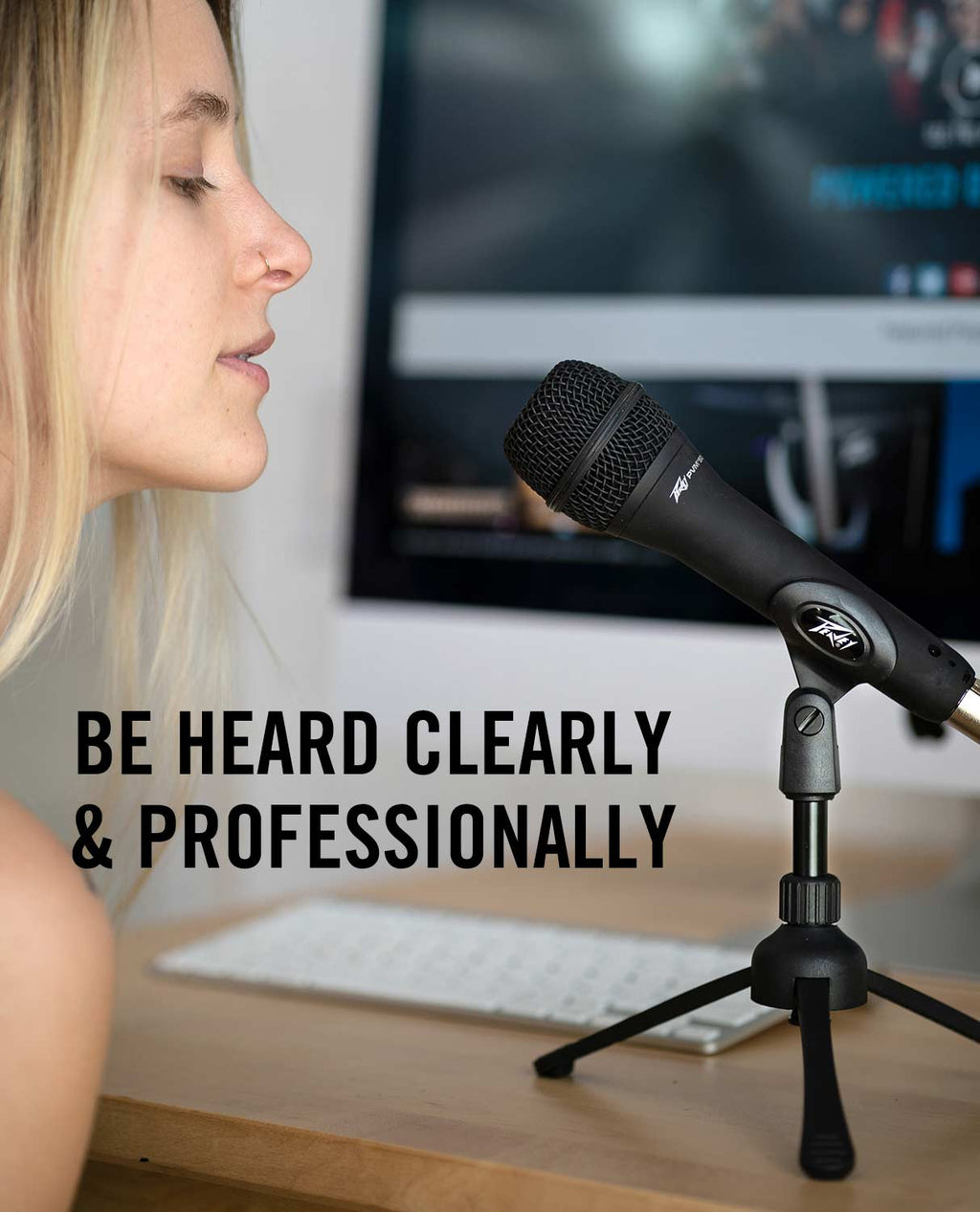 Peavey Desktop Microphone Tripod Stand Black