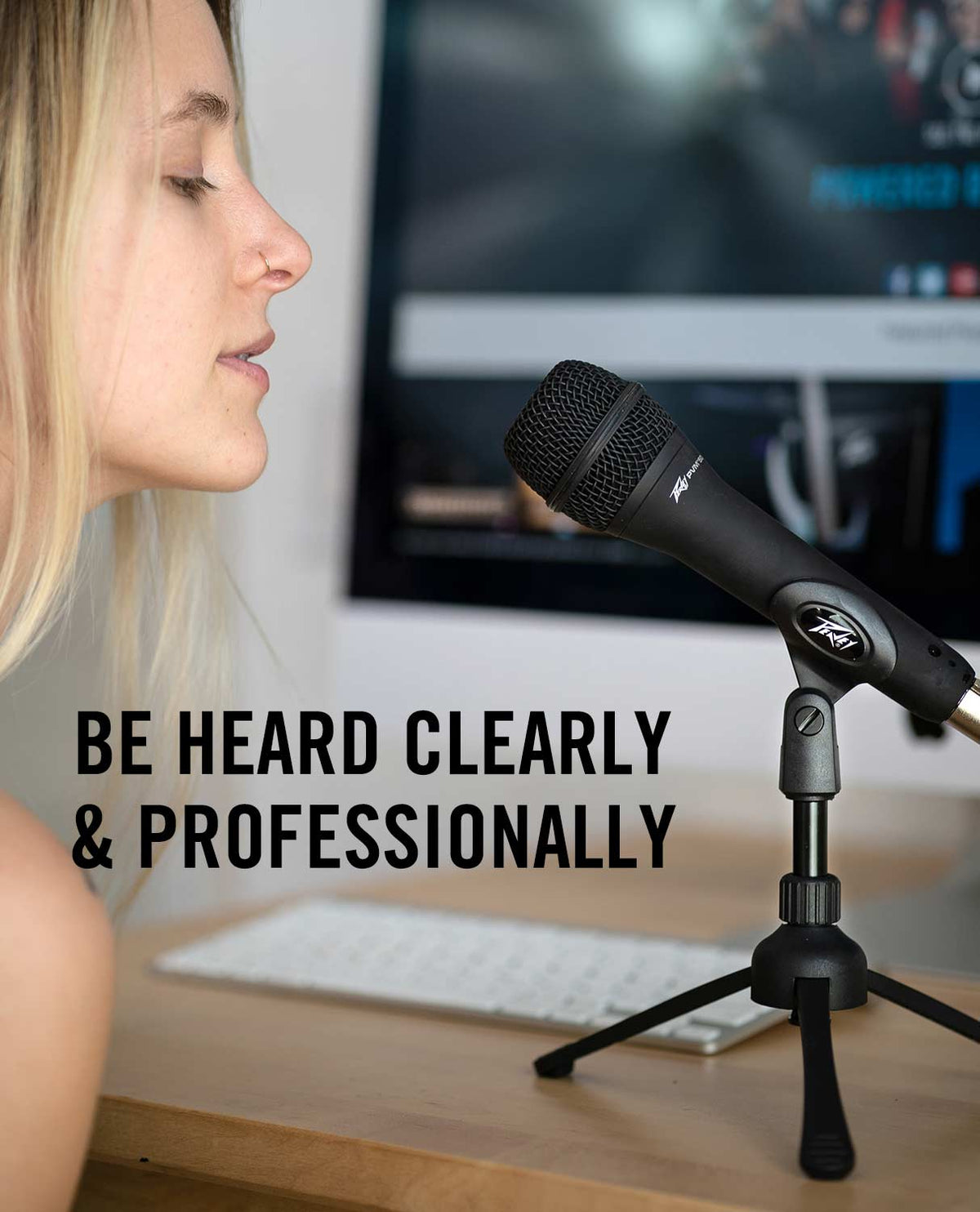 Peavey Desktop Microphone Tripod Stand Black