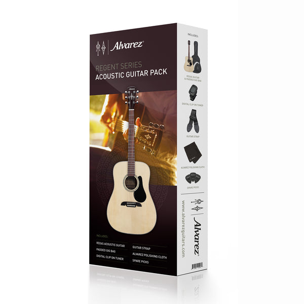 Alvarez RD26S-AGP REGENT 26 SERIES STARTER PACK W/BAG, TUNER, STRAPS, CLOTH & PICKS Natural/Satin