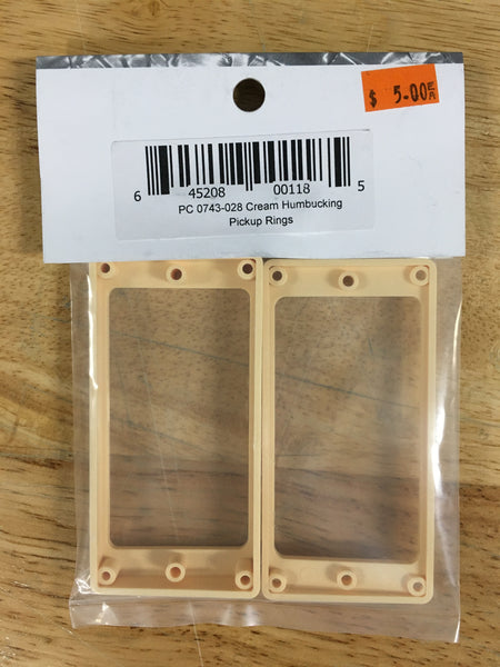 Allparts PC-0743-028 SLANTED HUMBUCKING PICKUP RING SET Cream