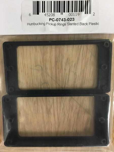 Allparts PC-0743-023 SLANTED HUMBUCKING PICKUP RING SET Black