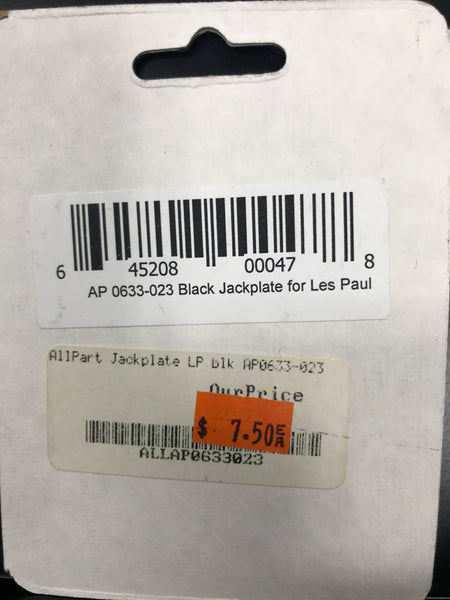 Allparts AP-0633-023 SQUARE JACKPLATE FOR LES PAUL Black