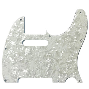 Allparts PG-0562-055 8-HOLE PICKGUARD FOR TELECASTER® White Pearloid