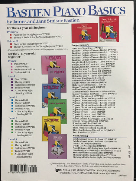 Bastien Piano Basics Theory Primer Level