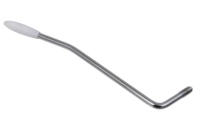 Allparts BP-0271-010 6MM TREM ARM WITH WHITE TIP FOR IMPORTS Chrome