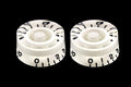 Allparts PK-0130-025 SET OF 2 VINTAGE-STYLE SPEED KNOBS White