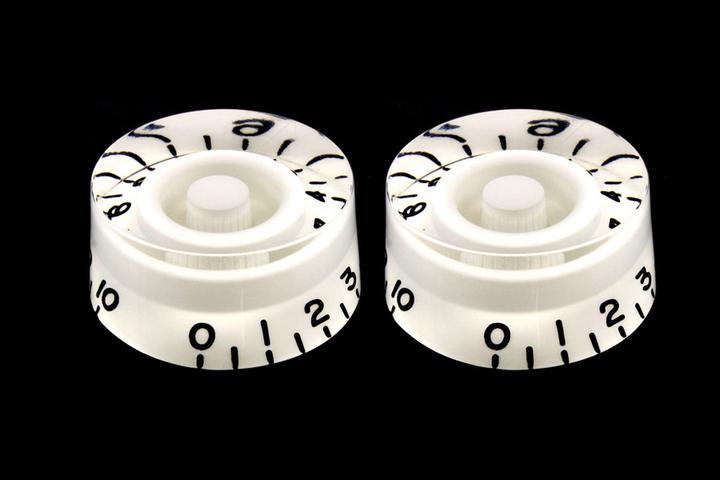 Allparts PK-0130-025 SET OF 2 VINTAGE-STYLE SPEED KNOBS White