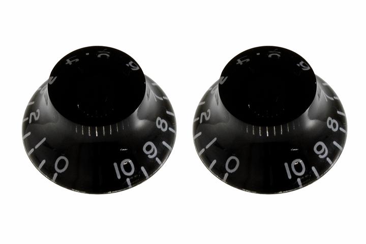 Allparts PK-0140-023 SET OF 2 VINTAGE-STYLE BELL KNOBS Black
