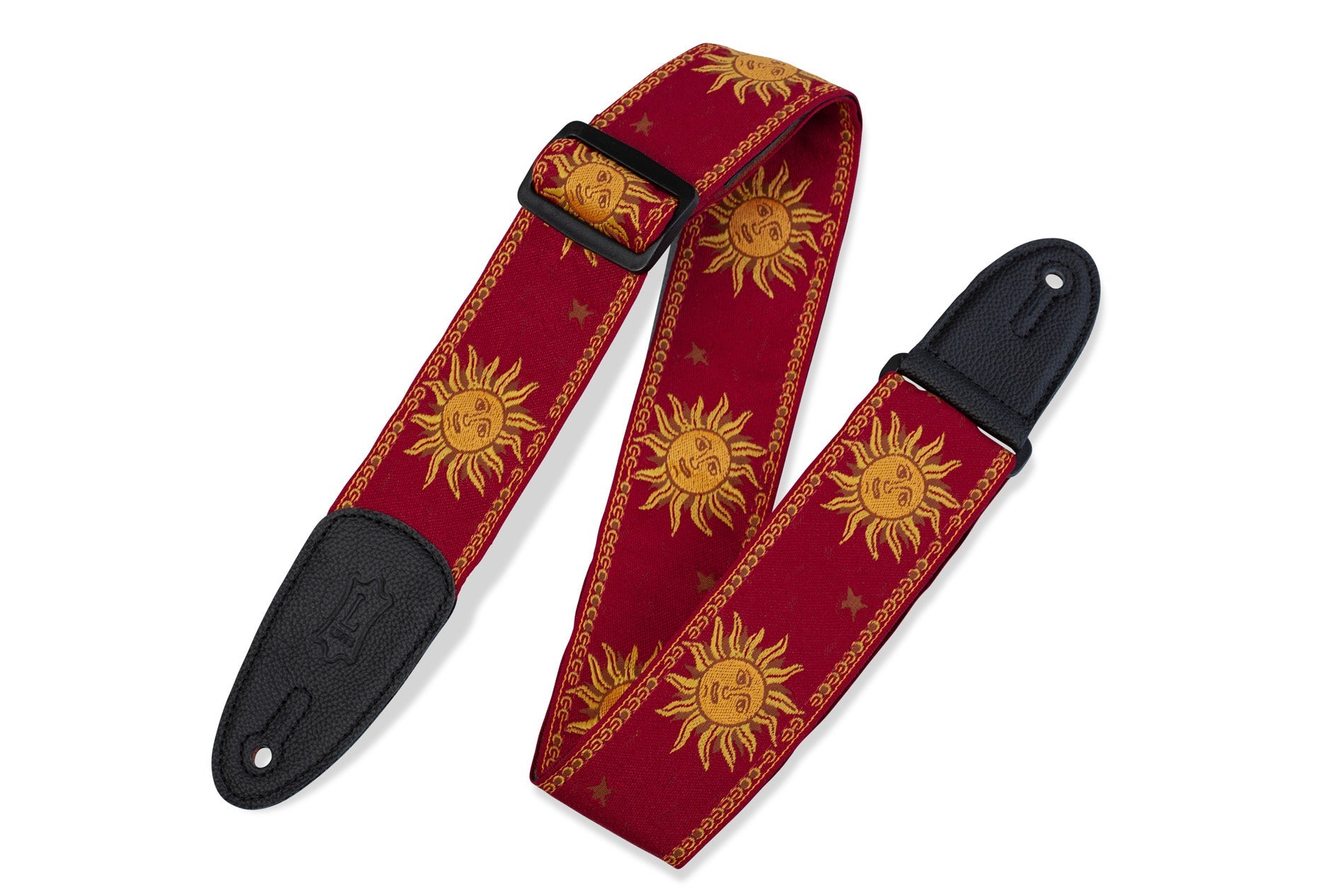 Levy's PRINT SERIES Guitar Strap – MPJG-SUN-RED