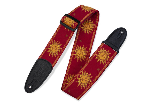 Levy's PRINT SERIES Guitar Strap – MPJG-SUN-RED