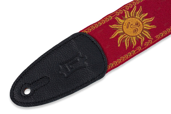 Levy's PRINT SERIES Guitar Strap – MPJG-SUN-RED