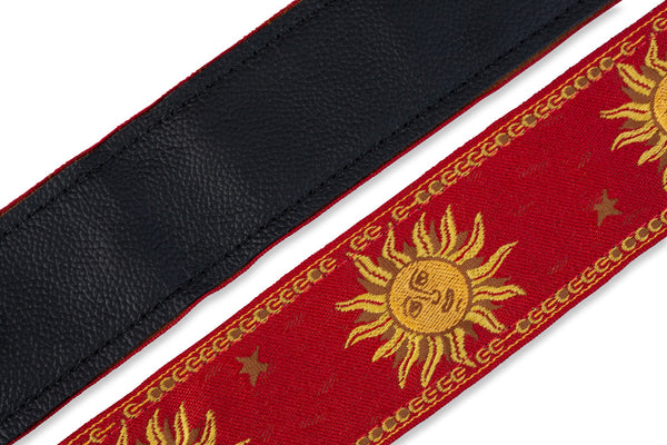 Levy's PRINT SERIES Guitar Strap – MPJG-SUN-RED
