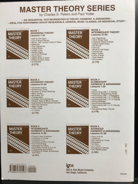 KJOS Master Theory Book 6 Advanced Harmony & Arranging Workbook