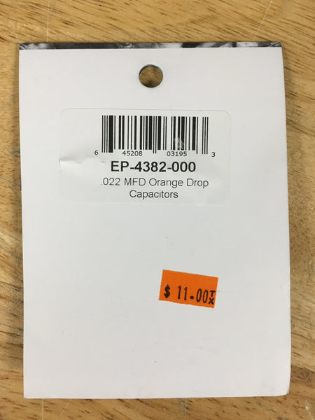 Allparts EP-4382-000 .022 MFD 200V ORANGE DROP CAPACITORS