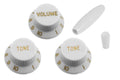 Allparts PK-0178-025 COMPLETE KNOB SET FOR STRATOCASTER® White