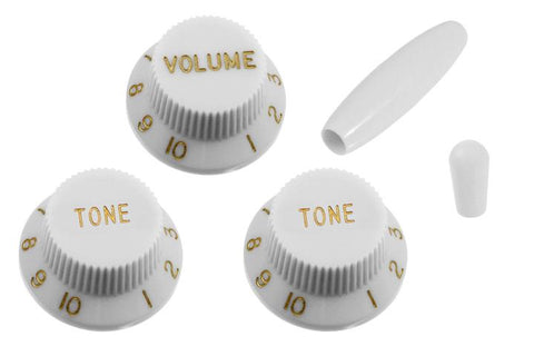 Allparts PK-0178-025 COMPLETE KNOB SET FOR STRATOCASTER® White