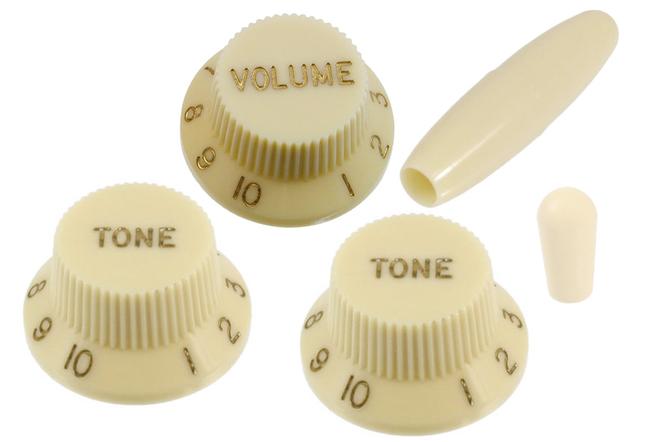 Allparts PK-0178-048 COMPLETE KNOB SET FOR STRATOCASTER® Cream