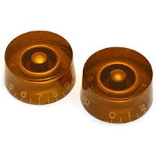Allparts PK-0130-022 SET OF 2 VINTAGE-STYLE SPEED KNOBS Amber