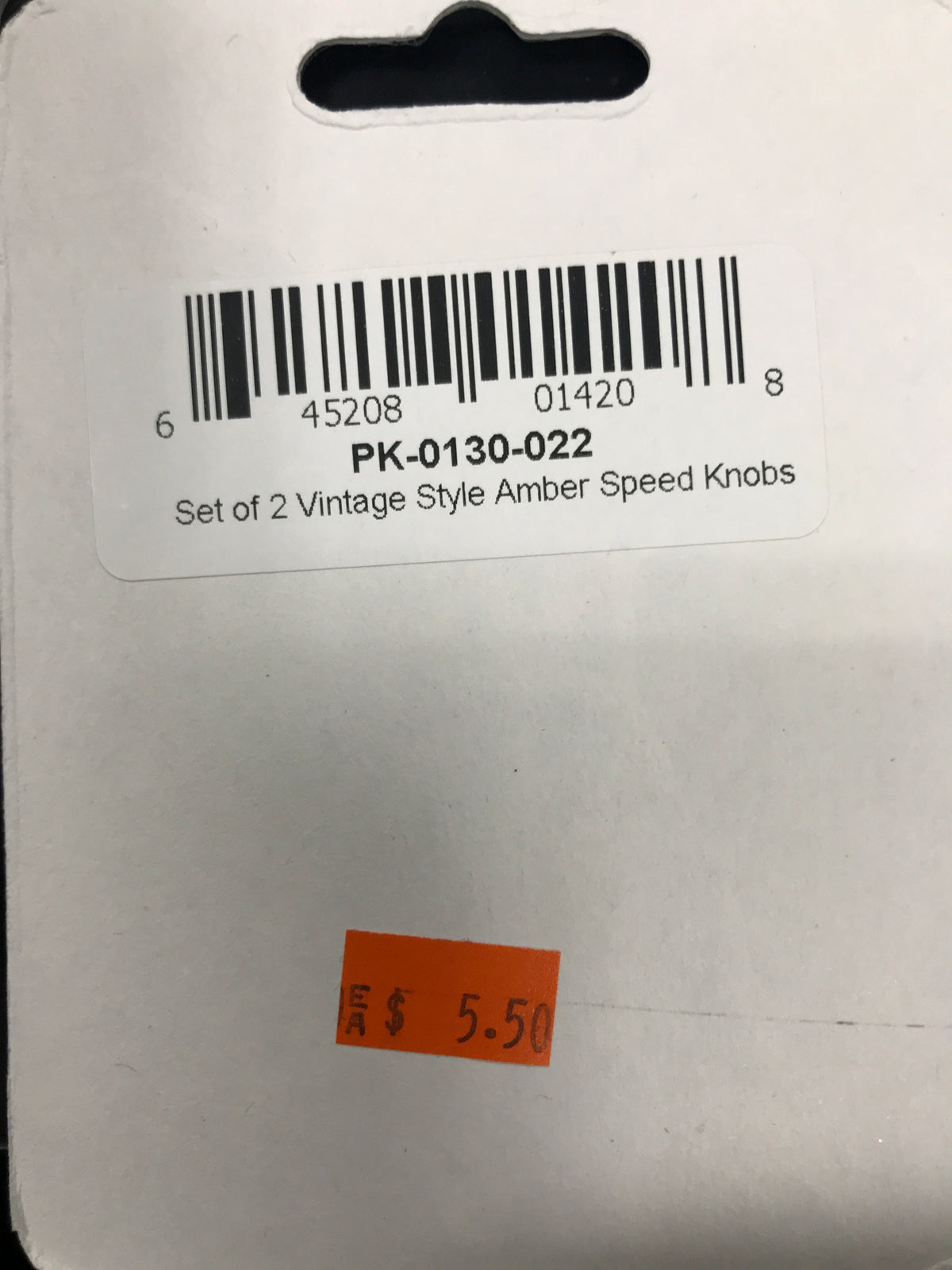 Allparts PK-0130-022 SET OF 2 VINTAGE-STYLE SPEED KNOBS Amber