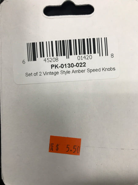Allparts PK-0130-022 SET OF 2 VINTAGE-STYLE SPEED KNOBS Amber