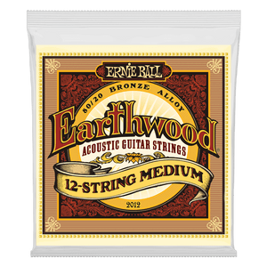 Ernie Ball 2012 Earthwood 80/20 12-String Medium Acoustic Guitar Strings, .011/.011 - .052/.028