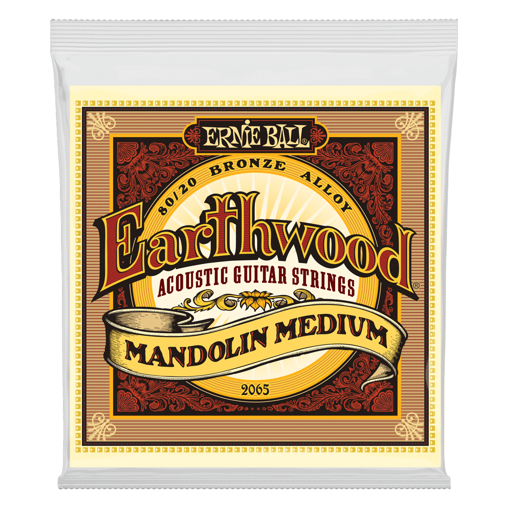 Ernie Ball 2065 Earthwood 80/20 Bronze Medium Mandolin Strings w/ Loop End (10-36)