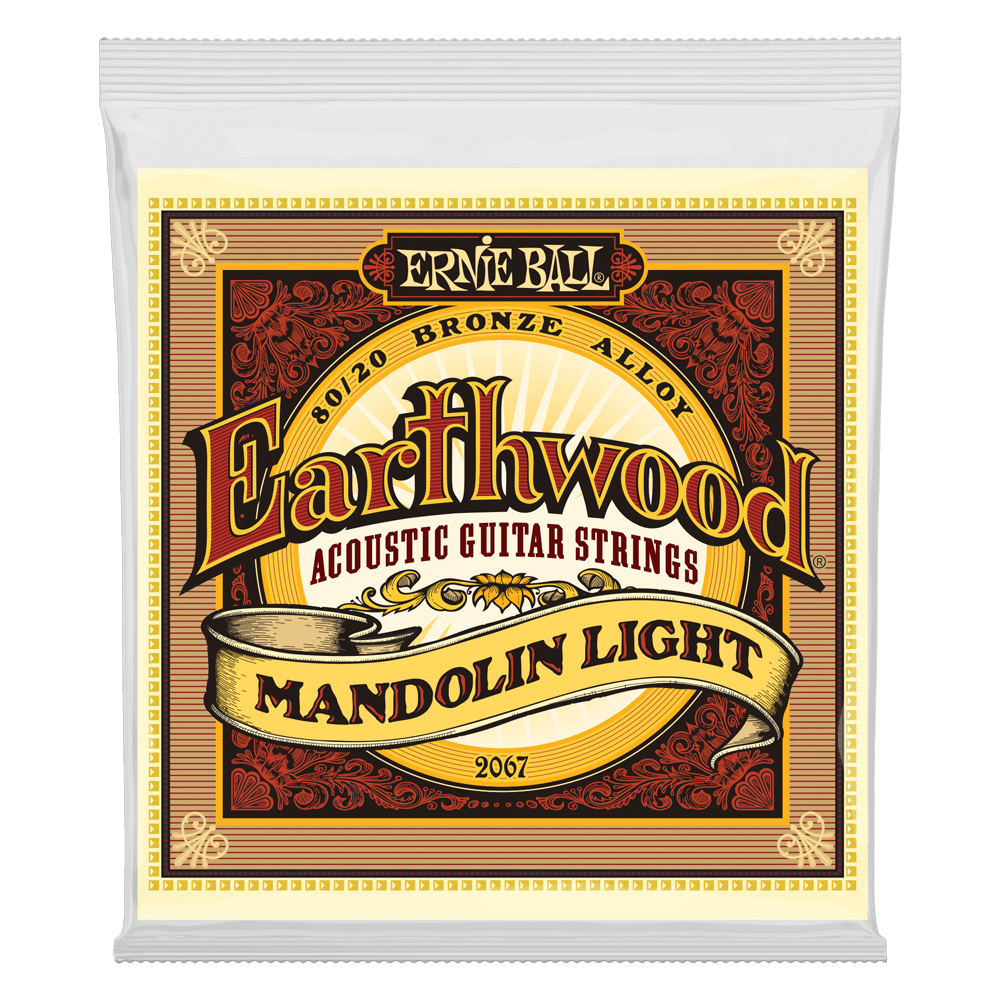 Ernie Ball 2067 Earthwood 80/20 Bronze Light Mandolin Strings w/ Loop End (09 - 34)